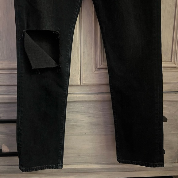 Revolve 7 For All Mankind Easy Slim Jeans Sunbeam Dark Wash - Picture 6 of 12